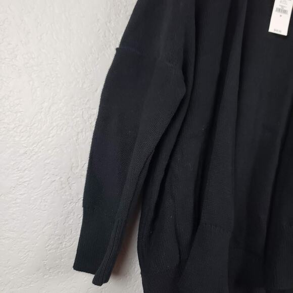 NEW! GAP Open Front Cardigan Sweater Knit Black - M - Picture 2 of 4